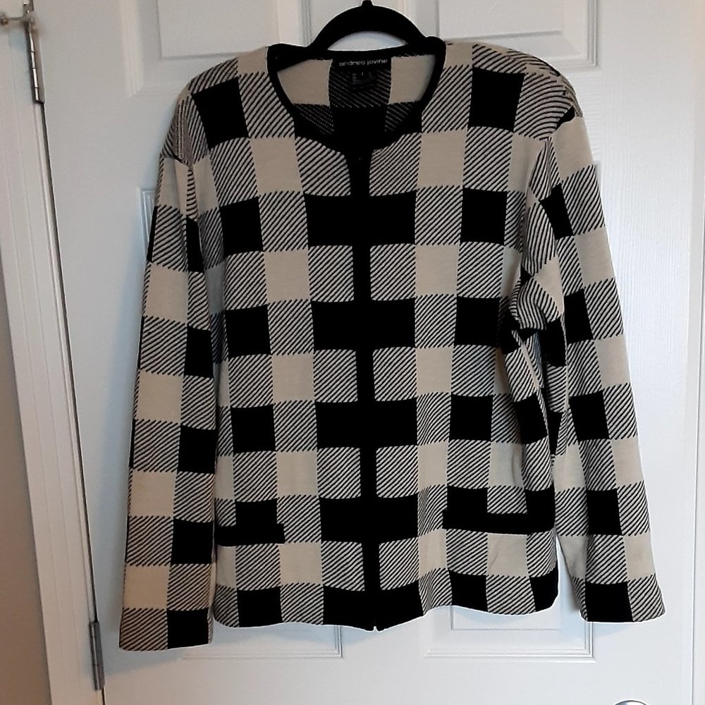 Vintage Andrea Jovine zippered knit cardigan